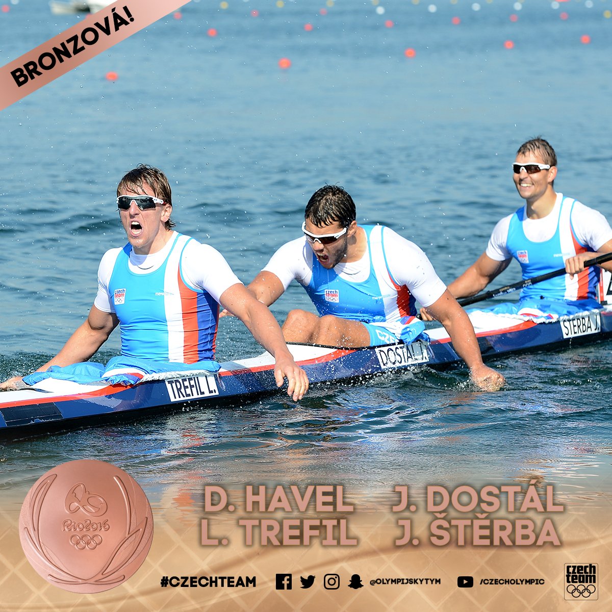 Český čtyřkajak vybojoval bronzové medaile