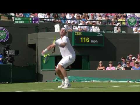 Sestřih: Kei Nishikori vs. Sam Groth - Video
